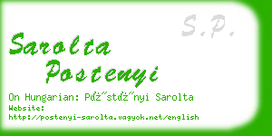 sarolta postenyi business card